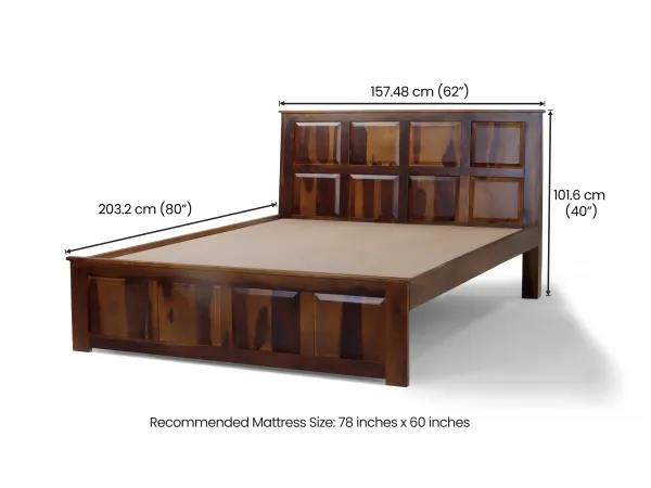 Alexa Solid Wood Queen Size Double Bed